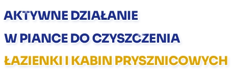 Aktywne działanie w piance do czyszczenia łazienki i kabin prysznicowych
