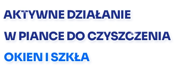 Aktywne działanie w piance do czyszczenia okien i szkła